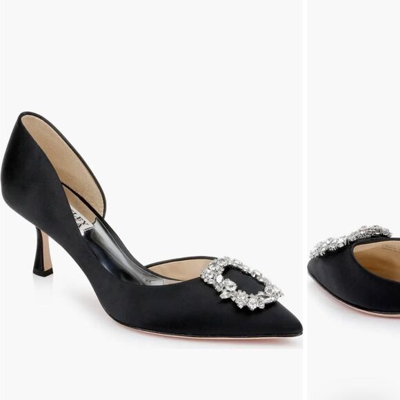 Badgley Mischka Collection Fabia Embellished Pointed Toe Pump 9 NWT $280 - Picture 7 of 7